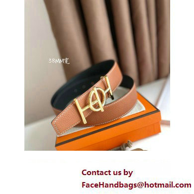 Hermes Ulysse belt buckle  &  Reversible leather strap 38 mm 07 2023